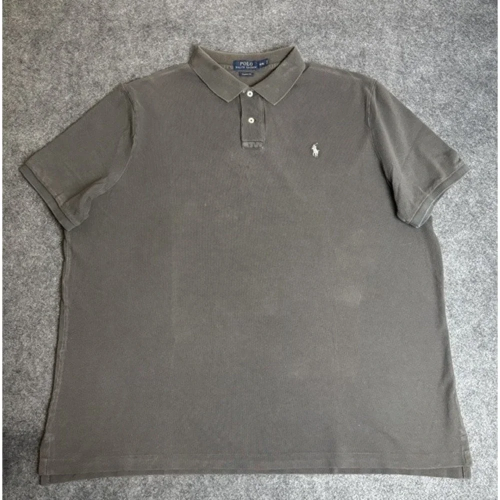 Polo Ralph Lauren Classic Fit Polo Shirt Mens XXL Gray Short Sleeve Pony Logo A2